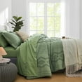 thumbnail image 6 of Flymme Tufted Boho Comforter Set with Sheet,7 Pieces Sage Green Queen Bed in a Bag Simply Shabby Chic Bedding Green Bed Sets for Women Man, 6 of 8