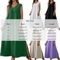 thumbnail image 3 of ClodeEU Women's V Neck Sleeveless Maxi Dress with Side Split,Casual Loose Summer Flowy Tank Dress Purple,Women's Plus XXL, 3 of 7