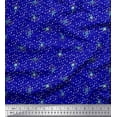 thumbnail image 1 of Soimoi Blue Rayon Fabric Spiral & Dots Decor Fabric Printed Yard 42 Inch Wide, 1 of 5