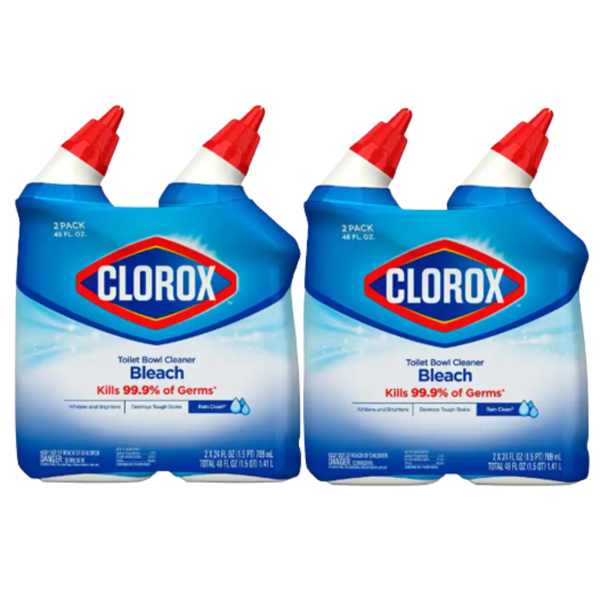 Clorox Toilet Bowl Cleaner Lime & Rust Destroyer 24 oz with Bleach (2Pack)