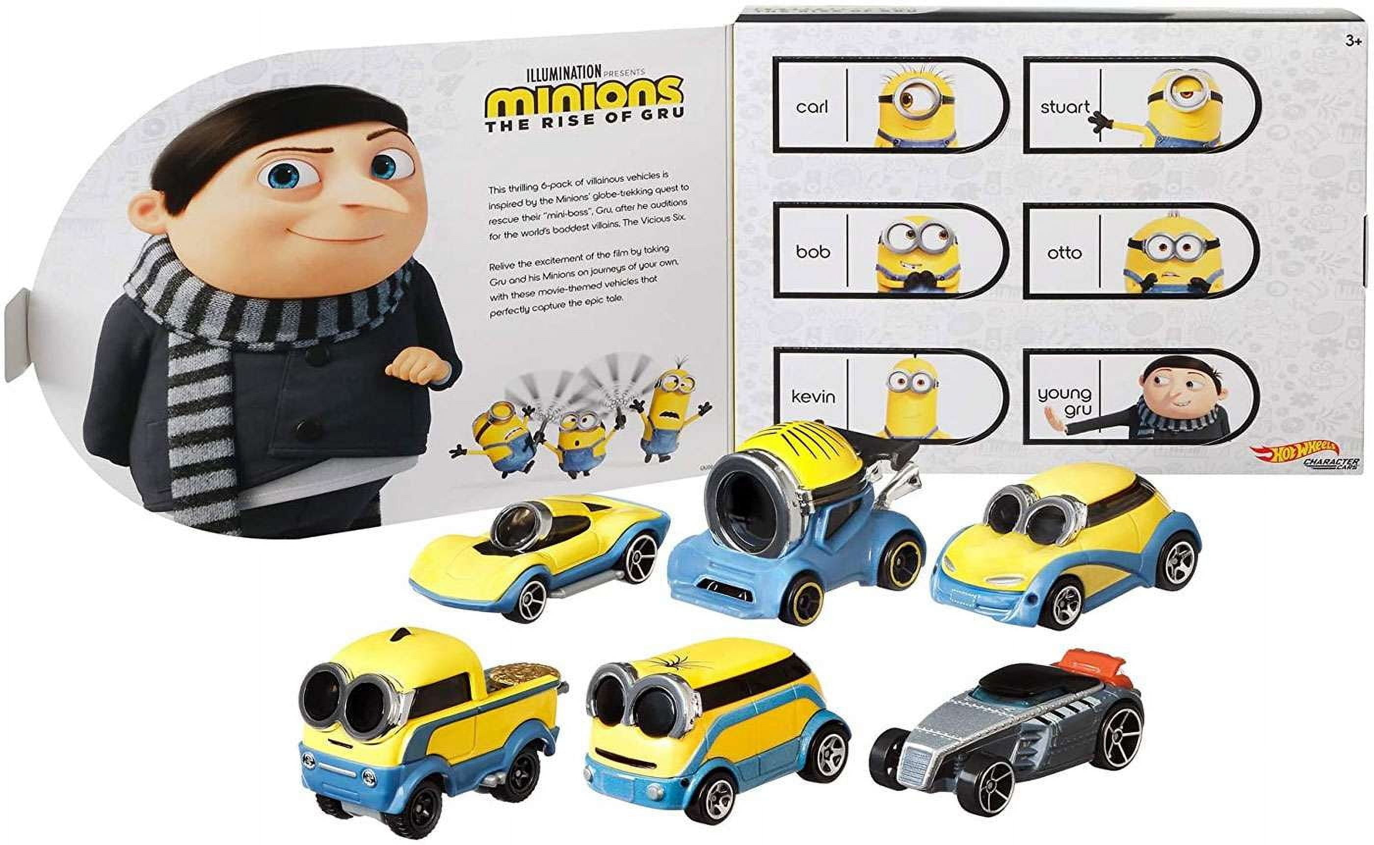 Hot Wheels Minions Bob Character Car - 1:64 Scale Die-Cast From The Rise Of Gru Movie