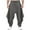Pants-A296Gray, variant on Mens Hippie Pants Loose Fit Soft Breathable Fabric Yoga Pants Elastic Waist Harem Style Design Lounge Pants Meditation Yoga Wear