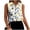A510 Multicolor, variant on Blouse for Women Lapel V Neck Sleeveless Fashion Loose Fit Abstract Polka Dot Print Lightweight Summer Casual Button Down Top