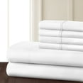 thumbnail image 3 of Danjor Linens 6 Piece Hotel Luxury Soft 1800 Series Premium Bed Sheets Set with Deep Pockets, California King, White, 3 of 5
