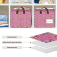 thumbnail image 4 of Yayeee Foldable Storage Basket for Shelves Waterproof Cloth Bins with Handles, Pink Doughnuts, 4 of 7