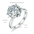 thumbnail image 2 of 8 Carat Solitaire Moissanite Engagement Rings D Color VVS1 Clarity Big Diamond Ring 925 Sterling Silver Womens Wedding Ring Size 4-9, 2 of 9