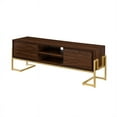 thumbnail image 4 of Console Multimédia Moderne en Bois 60 Pouces 2 Tiroirs - Noyer Foncé, 4 of 6