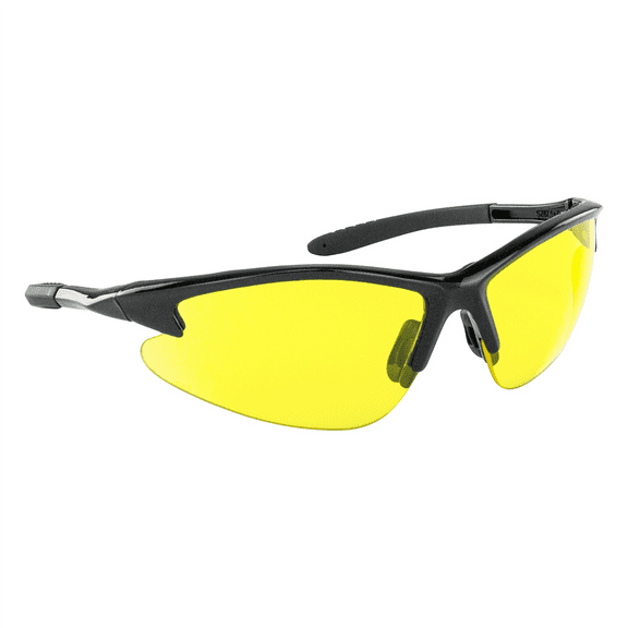 SAS Safety DB2 Safe Glasses w/ Black Frame and Yellow Lens in Polybag
