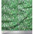 thumbnail image 1 of Soimoi Green Heavy Canvas Fabric Floral,Leopard & Wild Animal Skin Printed Craft Fabric by The Yard 58 Inch Wide, 1 of 3