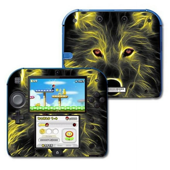 MightySkins NI2DS-Neon Wolf Skin Decal Wrap for Nintendo 2DS Sticker - Neon Wolf