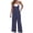 Navy, variant on IROINNID Sleeveless Jumpsuit For Women Full-Length Fashion Casual Sold Shoulder Button Suspender Jumpsuits Wide Pocket Leg Pant Jumpsuit