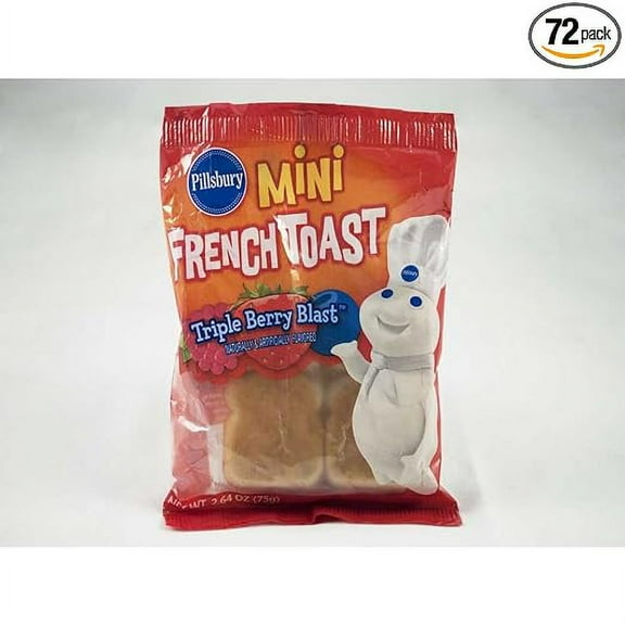 Pillsbury Triple Berry Burst Mini French Toast, 2.64 Ounce - 72 per case.