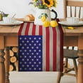 thumbnail image 4 of American Flag Cotton Linen Table Runner for Dining Kitchen, USA Flag Retro Wedding Outdoor Party Tablerunners Decoration, Dresser Scarf Coffee Tablecloth Runners 13x108 Inches, 4 of 9