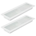 thumbnail image 1 of Uxcell Registro de Piso de 14 x 4 Pulgadas, 2pcs Cubierta de Ventilación de Aire de Alta Resistencia, Rejillas de Piso Ajustables, Blanca, 1 of 5