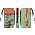 thumbnail image 2 of Womens Wallet Bifold Ladies Cluth Bag Wristlet Wrist Strap Long Purse Game Man Design, 2 of 6