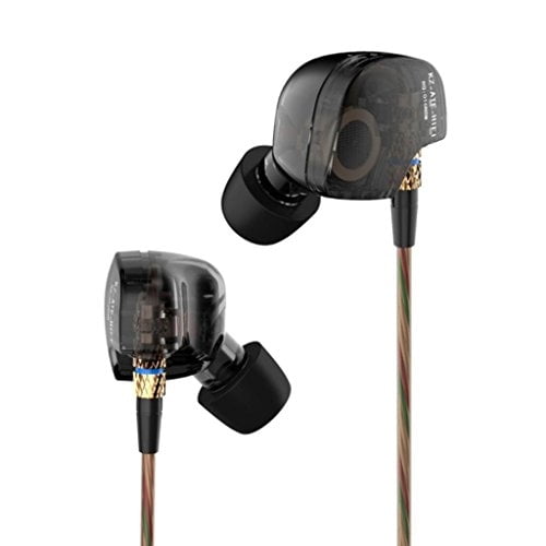 Auriculares KZ ATE KZ-ATE IEMS en el oído HIFI DJ Studio Negro