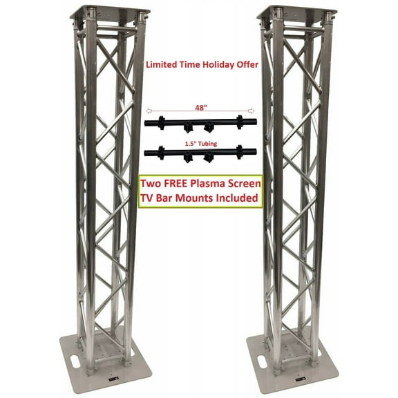 (2)DJ Lighting Aluminum Truss Light Weight Dual 6.56 ft Totem System Moving Head