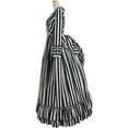 thumbnail image 3 of Sleepy Black and White Striped Dress Hollow Katrina Van Tassel Dress, 3 of 5
