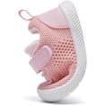 thumbnail image 6 of Toddler Sneakers Baby Boys & Girls Barefoot Shoes Lightweight Breathable Walking Running Tennis Athletic Sport Shoes Pink 18-24 Months Size 7, 6 of 8