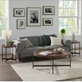 thumbnail image 6 of Alaterre Furniture Brookline Industrial Round Metal Coffee Table, Medium Chestnut/Black, 6 of 9