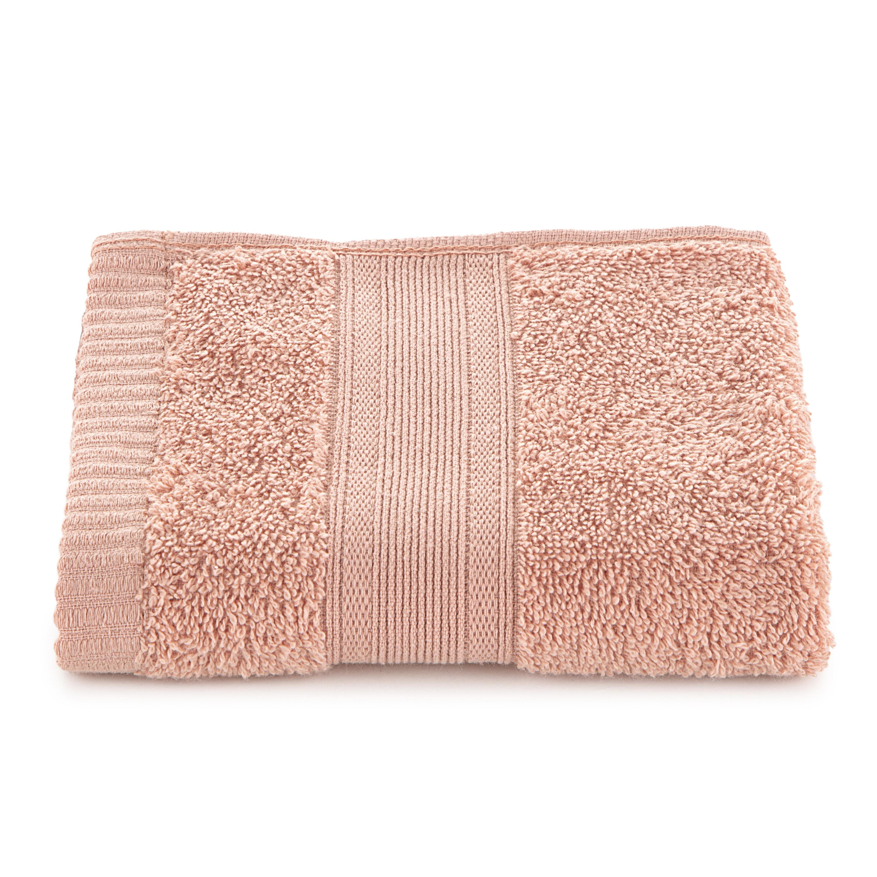 Martex Clean Essentials 6-Piece Cotton Towel Set, Low Lint & Highly Absorbent, Seashell Pink