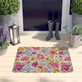 thumbnail image 2 of Pioneer Flower Floral Print Flannel Non Slip Door Rugs,Washable Door Mats Indoor,Decorative Door Mats,Dirt-Resistant and Absorbent Doormat for Entrance,Bedroom,Kitchen,Bathroom,23.5"x16", 2 of 5