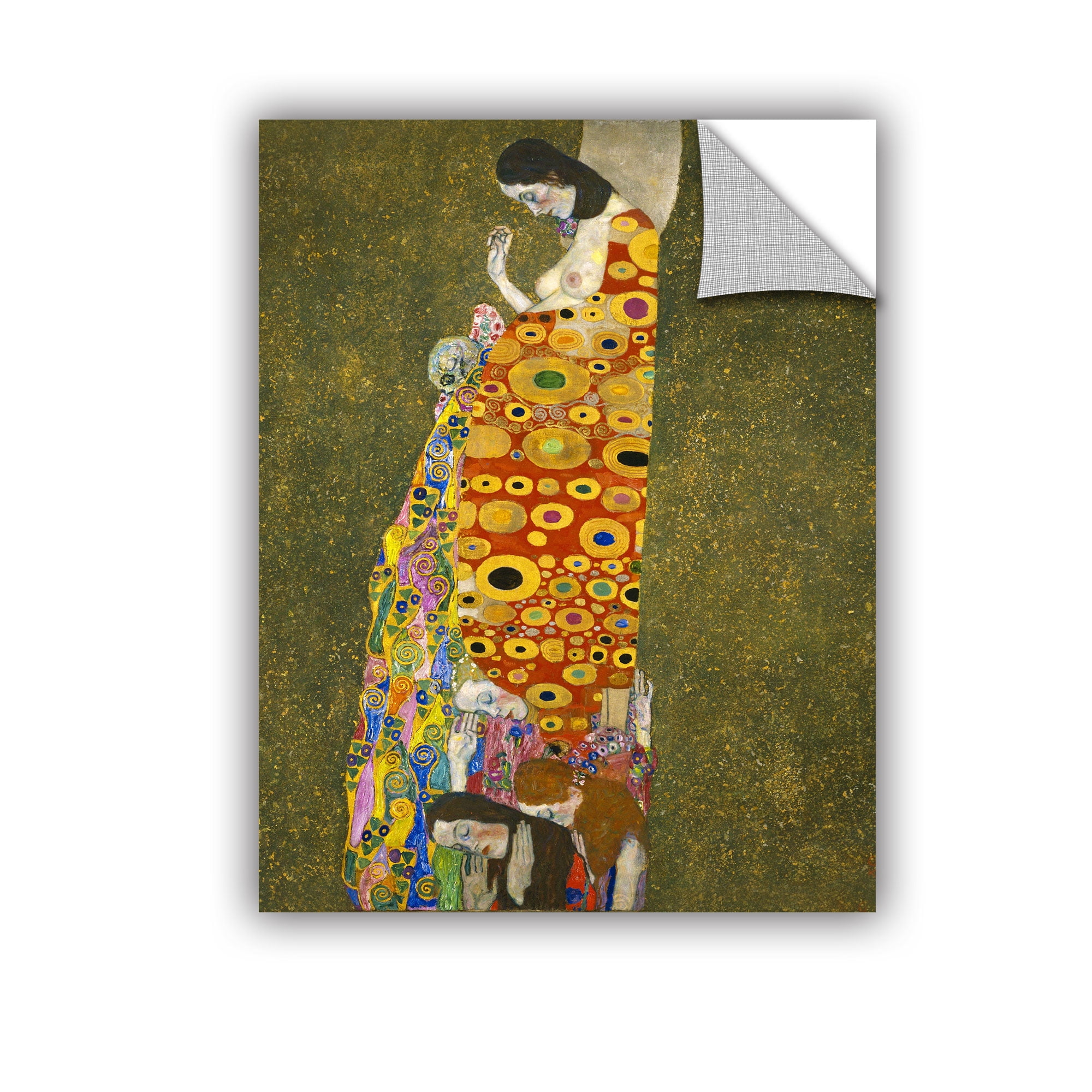 12 by 24 ArtWall Gustav Klimts Anticipation Appeelz Removable Graphic Wall Art