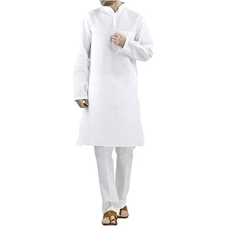 

Royal Mens 100% Cotton White Comfortable Kurta Pyjama