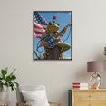 thumbnail image 4 of Paint By Numbers Kit for Adults Beginner - Frog Playing Guitar Patriotic Style DIY Canvas Painting Kits for Adults, Frameless Paint By Number for Adults for Home Wall Decor 16x20 Inch, 4 of 7