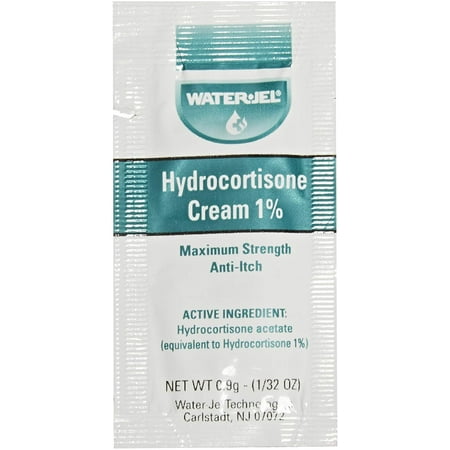 Water-Jel Itch Relief Cream 1% Strength 0.9 Gram Individual Packets, Box of 144