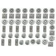 thumbnail image 3 of Gupbes 50Pcs Button Mixed Antique Silver Round Tetragonum Flower Shape Retro Creativity Clothing Accessories,Button,Creativity Button, 3 of 8