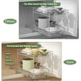 thumbnail image 5 of 2 Tier Individual Pull Out Cabinet Organizer 25½"W x 21½"D, Slide Out Wood Shelves Organizers, Pull Out Drawers Organization and Storage for Kitchen Cabinet, 5 of 6