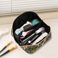 thumbnail image 2 of FORMRS Makeup Bag Travel Cosmetic Organizer for Women Fold Flat Zipper Pouch with Handle, Orange Mushroom, 2 of 8