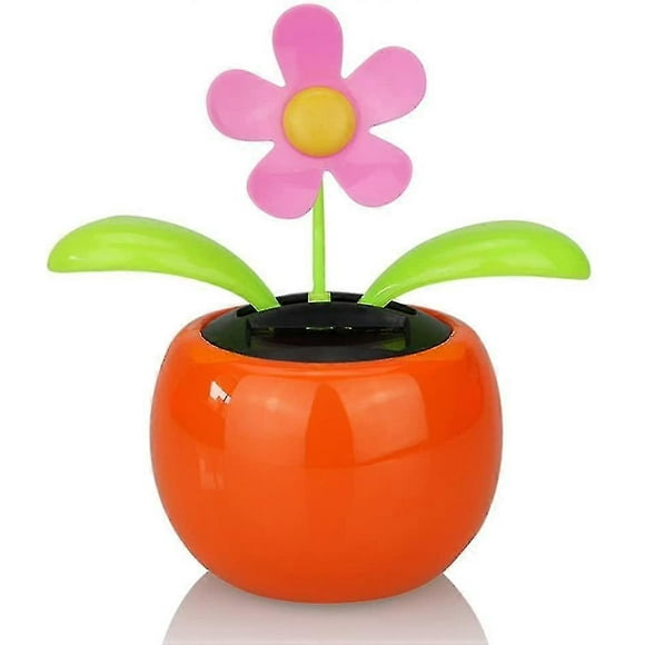 Solar Powered Desktop Toy, Solar Powered Dancing Flower Flip Flop Leaves Display Car Dashboard Toy Gift