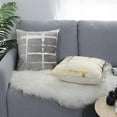 thumbnail image 3 of Gray Silver Pillow Case Super Soft Velvet Geometric Shape 2 Pillow Shams, 3 of 5