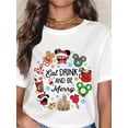 thumbnail image 1 of Disney Mickey Mouse Santa Candy Cane Holiday Christmas T-Shirt Unisex All Size S-5XL, 1 of 4