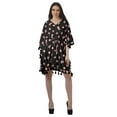 thumbnail image 5 of Moomaya Women's Short Tassel Kaftan Casual Swimwear Swimsuit Cover Up Short Beach Caftan Dress, 5 of 7