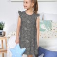 thumbnail image 4 of Fotbe Funny Chicken Vestido de Dormir para Niñas de 3 a 10 Años, Mangas Cortas, Estilo Princesa, Pijama Camisón con Mangas Voladas-X-Large, 4 of 6