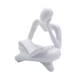 thumbnail image 5 of Estatua de lector de resina coleccionable, decoración del hogar, figura humana, mini adorno elegante Blanco, 5 of 9