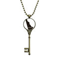 thumbnail image 1 of America USA Map Outline Key Necklace Pendant Tray Embellished Chain, 1 of 3