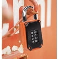 thumbnail image 5 of Casier Cadenas - Orange - Robuste Cadenas Codé à 4 Chiffres en Acier Inoxydable Trempé - Facile à Lire les Chiffres - Réinitialisable et Incassable - Pack de 1, 5 of 5
