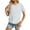 White, variant on Levmjia Fashion Women's Tops Casual Quick Dry Shirt Short Sleeved Round Neck Sports Pure Color T-Shirt Tunic Blouse Daily Wear