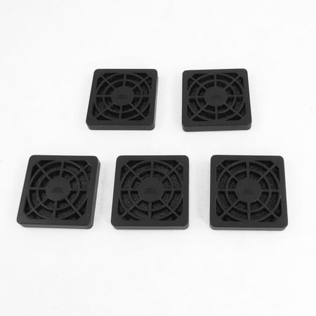 Black Plastic Dust Proof Square Filter Protector for 4cm Computer Case Fan