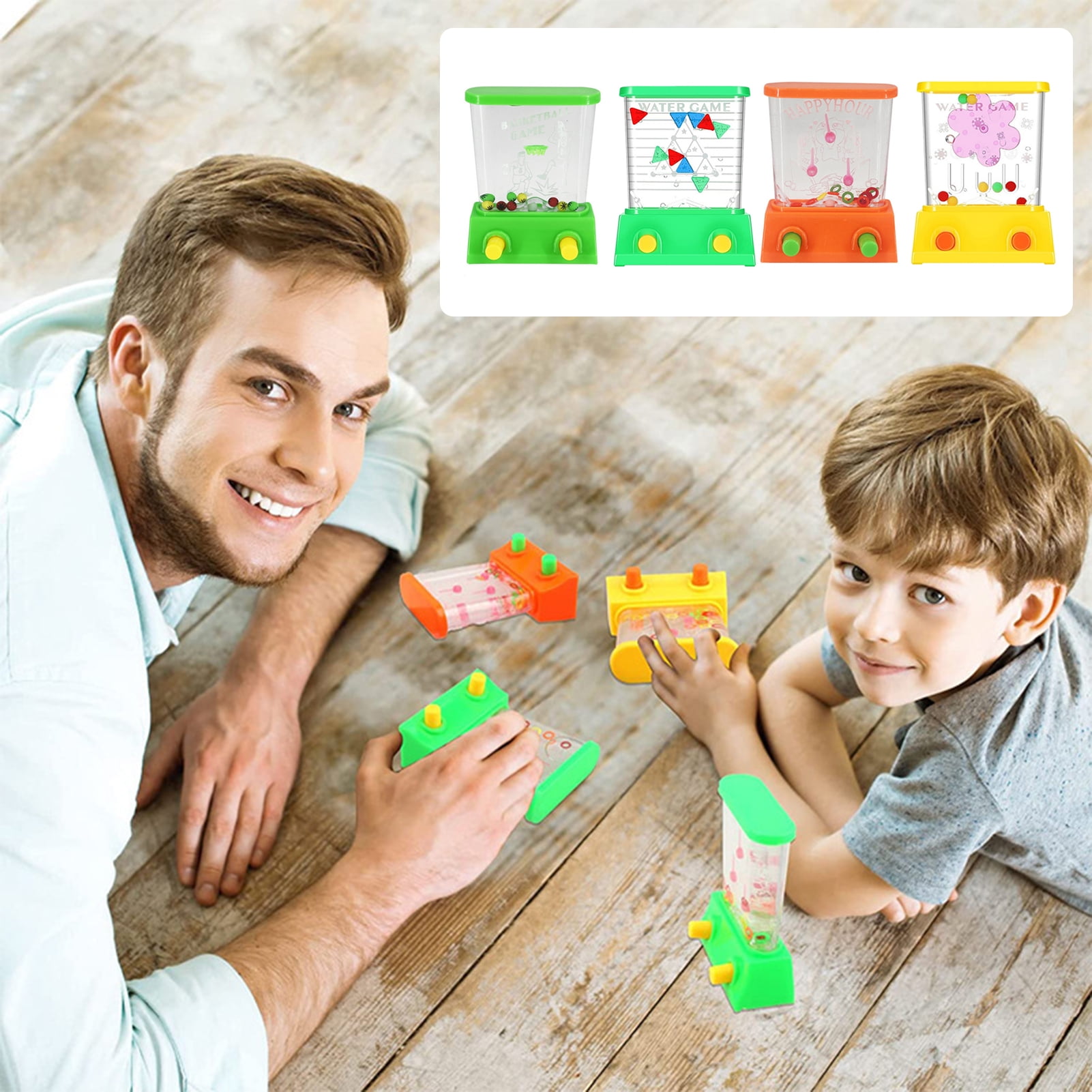 Handheld Water Game Toy Childhood Nostalgic Stress Boredom Relief Portable  Educational Ring Toss Game Boys Girls Birthday Gift