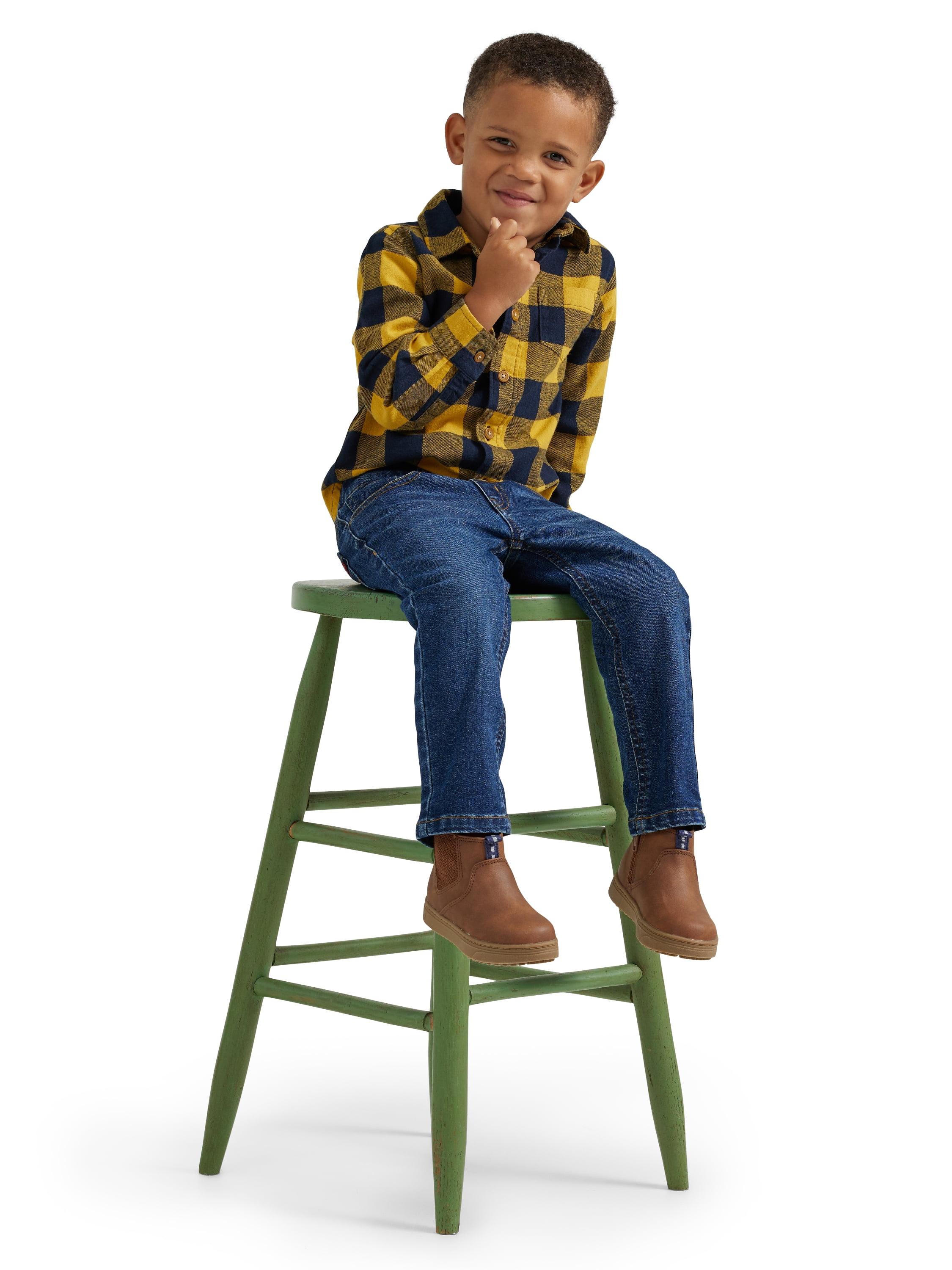 Wrangler Toddler Boy Pull-On Straight Leg Jeans, Sizes 12M-5T