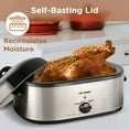 thumbnail image 2 of Superjoe 22 Quart Roaster Oven with Self-Basting Lid Turkey Roaster Electric Food Warmer, Stainless Steel, 2 of 8