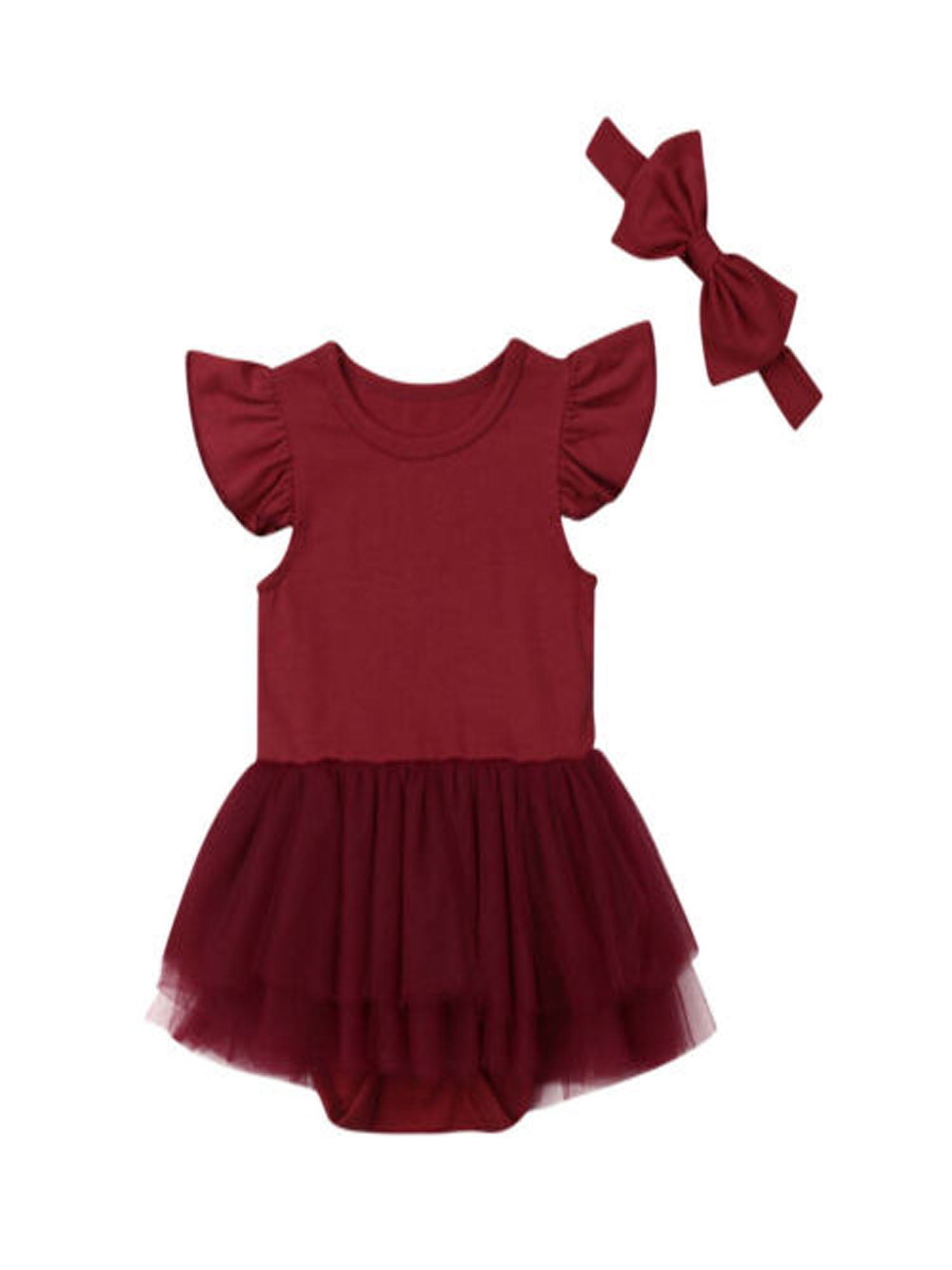 wine colored baby dress