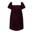 thumbnail image 4 of LbsKUS Deal of The Prime of Day Today Square Neck Mini Dress for Women Lovely Puff Short Sleeve Dress Corset A Line Short Dress Pretty Fairy Dress(Purple,Large), 4 of 9
