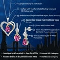 thumbnail image 2 of Gem Stone King 925 Sterling Silver and 10K Yellow Gold Pure Pink Mystic Topaz White Moissanite and White Lab Grown Diamond Pendant Necklace Earrings Set for Women (4.81 Cttw, with 18 inch Chain), 2 of 4