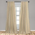 thumbnail image 5 of Ambesonne Indie Curtains, Stripes, Pair of 28"x84", Yellow Blue, 5 of 5